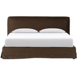 Aidan Brussels Coffee Slipcover Bed