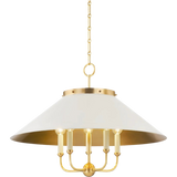Clivedon Chandelier - Aged Brass/Off White | ready to ship!
