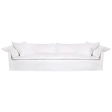 Donato White Linen Sofa