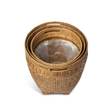 Lombok Rattan Basket Planter Set of 3