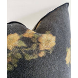 Wabi Sabi French Linen Roses Accent Pillow – Ocre 20x20