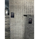 Featuring Amber Lewis x Loloi Libby Oatmeal / Dove Hand-Knotted Rug by Loloi at Amethyst Home. The Libby Collection is a modern Moroccan-style area rug with a super chunky, hand-knotted pile, designed by Amber Lewis x Loloi. This collection includes designs with broken stripes, tiled geometrics, and block print motifs that add easy dimension to living ro.  Amethyst Home provides interior design, new home construction design consulting, vintage area rugs, and lighting in the Los Angeles metro area.