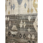 Featuring Zaira Tonnara Hand-Knotted Rug by Jaipur Living at Amethyst Home. Enrich living spaces with the exotic allure of the Zaira Collection - a fusion of modern Moroccan designs and unparalleled craftsmanship. Handknotted in India with 22 knots per square inch, these rugs exude luxury and artistry. The Tonnara rug showcases an intriguing diamond pattern .  Amethyst Home provides interior design, new home construction design consulting, vintage area rugs, and lighting in the Houston metro area.