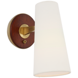 Featuring Olina 10" Sconce by Visual Comfort at Amethyst Home. Illuminate your space with the Olina Sconce. Its sleek design and energy-efficient LED technology provide the perfect balance of style and functionality. With a wide range of stunning finishes to choose from, this sconce will elevate any room and add a touch of modern elegance.
Overall Dimens.  Amethyst Home provides interior design, new home construction design consulting, vintage area rugs, and lighting in the Kansas City metro area.