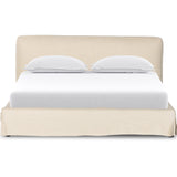 Featuring Aidan Natural Slipcover Bed by Four Hands at Amethyst Home. Dreamy European style slipcovered bed in a thick Belgian linen.  Low profile and timeless appeal.
Durable and soft to the touch, Libeco-sourced linens and linen blends are artisan-made without toxic chemicals. Slipcovered styles are fully removable and machine-washable for easy care.
King: Overall Dimensions: 84.25"W. Amethyst Home provides interior design, new construction, custom furniture and area rugs in the Miami metro area