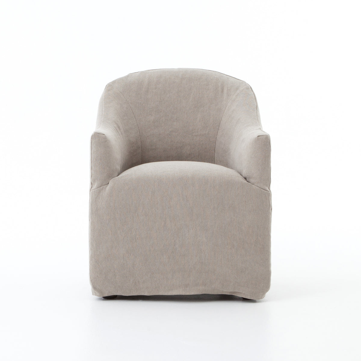 Heather Twill Stone Dining Chair with Casters | shipping 11/17/2025
