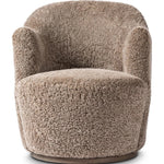 Aurora Taupe Shearling Swivel Chair  Four Hands