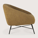 Featuring Barrow Ginger Lounge Chair by Ethnicraft at Amethyst Home. Seeking its inspiration from the 50s, the Barrow lounge chair has an irresistible vintage vibe. The lightness of the metal foot base teamed with premium upholstery are a timeless addition to any space. Let yourself melt into the warm embrace of this incredibly comfortable chair.Weight : 42 lb Dimensions: 31.5 in W x . Amethyst Home provides interior design, new construction, custom furniture, and area rugs in the Miami metro area