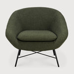 Featuring Barrow Pine Green Lounge Chair by Ethnicraft at Amethyst Home. Seeking its inspiration from the 50s, the Barrow lounge chair has an irresistible vintage vibe. The lightness of the metal foot base teamed with premium upholstery are a timeless addition to any space. Let yourself melt into the warm embrace of this incredibly comfortable chair.Weight : 42 lb Dimensions: 31.5 in. Amethyst Home provides interior design, new construction, custom furniture, and area rugs in the Austin metro area