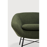 Featuring Barrow Pine Green Lounge Chair by Ethnicraft at Amethyst Home. Seeking its inspiration from the 50s, the Barrow lounge chair has an irresistible vintage vibe. The lightness of the metal foot base teamed with premium upholstery are a timeless addition to any space. Let yourself melt into the warm embrace of this incredibly comfortable chair.Weight : 42 lb Dimensions: 31.5 in . Amethyst Home provides interior design, new construction, custom furniture, and area rugs in the Miami metro area