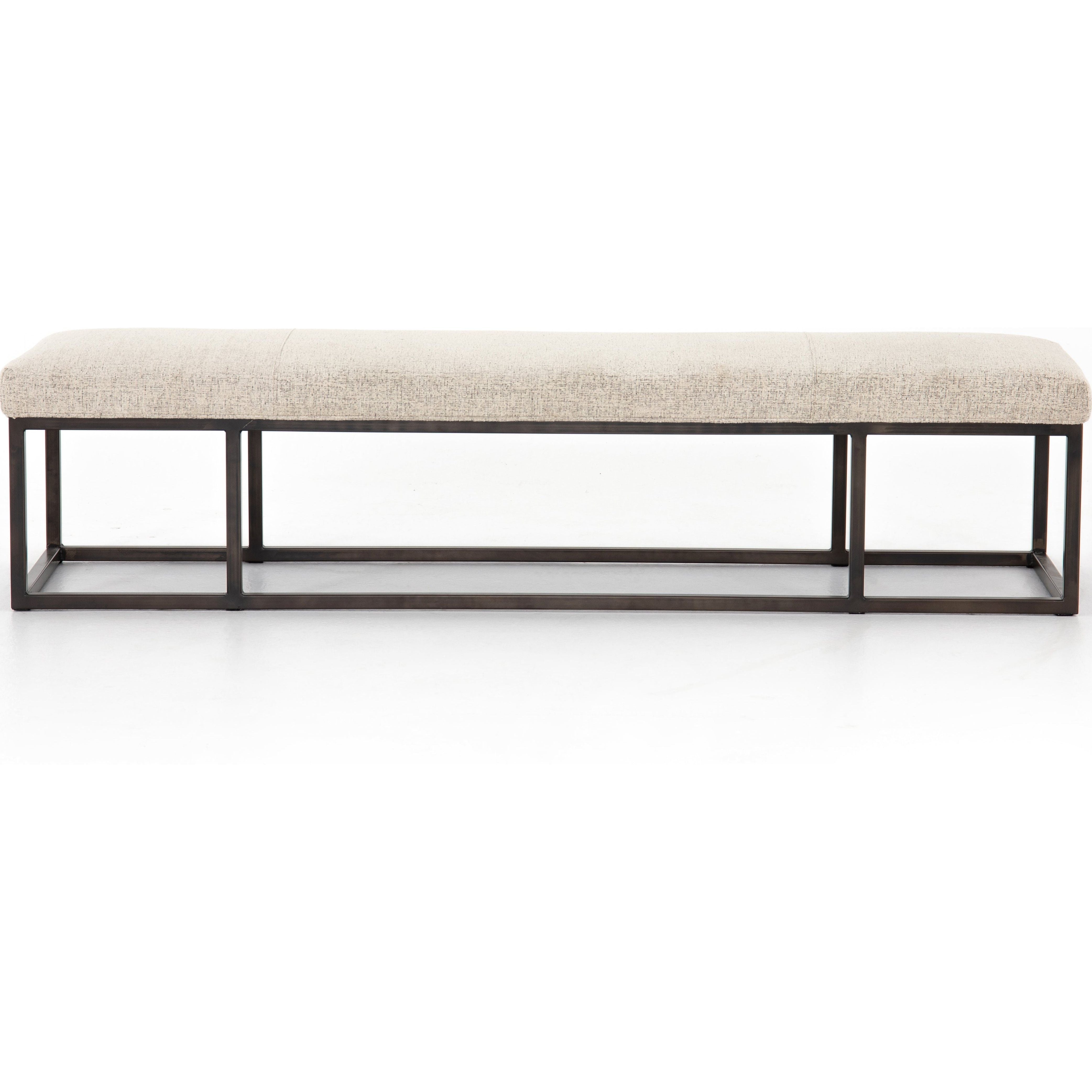 Featuring Beaumont Bench - Plushtone Linen by Four Hands at Amethyst Home. The Beaumont Plushtone Linen Bench has streamlined shaping and is textural to the touch. Gunmetal-finished iron framing stands slim and structured to support a well-tailored top of plush, linen-like upholstery. Open, adaptable styling allows for versatile placement options.
Overal.  Amethyst Home provides interior design, new home construction design consulting, vintage area rugs, and lighting in the Kansas City metro area.