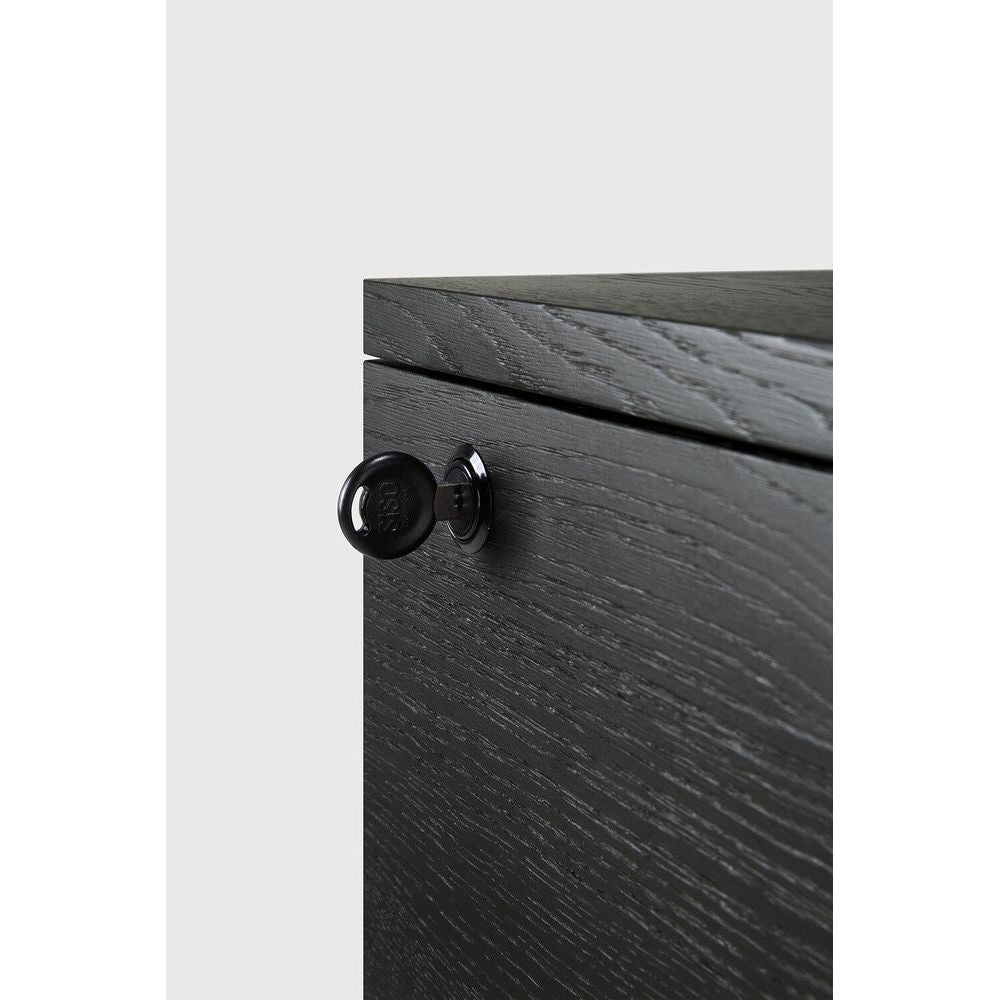 Featuring Billy Varnished Oak Black Drawer Unit by Ethnicraft at Amethyst Home. Organise your work space with the Billy drawer unit in solid oak. It features three soft-closing drawers and easy access thanks to the handy wheels. On its own or under a desk, it is the simple staple every office needs.Weight : 75 lb Dimensions: 22.5 in W x 20 in L x 24.5 in HBrushed : YesCollection :. Amethyst Home provides interior design, new construction, custom furniture, and area rugs in the San Diego metro area