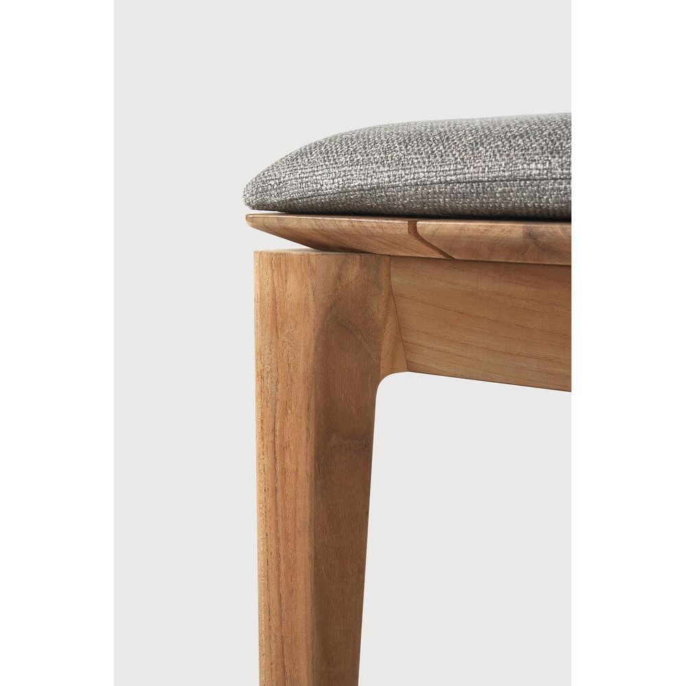 Featuring Bok Mocha Teak Outdoor Bench by Ethnicraft at Amethyst Home. Reminiscent of a goat's curved horns, the Bok collection combines sculptural elegance and contemporary crafting into a graceful and airy form. Taking the quality design of the Bok collection outdoors, the Bok outdoor bench pairs perfectly with the Bok dining table, but also as a standalone outdoor seating o. Amethyst Home provides interior design, new construction, custom furniture, and area rugs in the Newport Beach metro area