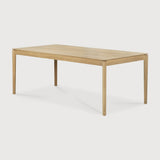 Featuring Bok Oak Rectangular Extendable Dining Table by Ethnicraft at Amethyst Home. Reminiscent of a goat's curved horns, the Bok collection combines sculptural elegance and contemporary crafting into a graceful and airy form. The signature Bok table made extendable to bring even more people together. Its airy shape yet rock-solid construction makes this solid oak extendable. Amethyst Home provides interior design, new construction, custom furniture, and area rugs in the Newport Beach metro area