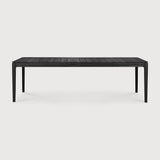 Featuring Bok Teak Black Outdoor Dining Table by Ethnicraft at Amethyst Home. Reminiscent of a goat's curved horns, the Bok collection combines sculptural elegance and contemporary crafting into a graceful and airy form. The Bok dining table's airy shape yet rock-solid construction make this piece a timeless and remarkable design to enjoy for all the years to come, while the a. Amethyst Home provides interior design, new construction, custom furniture, and area rugs in the Newport Beach metro area