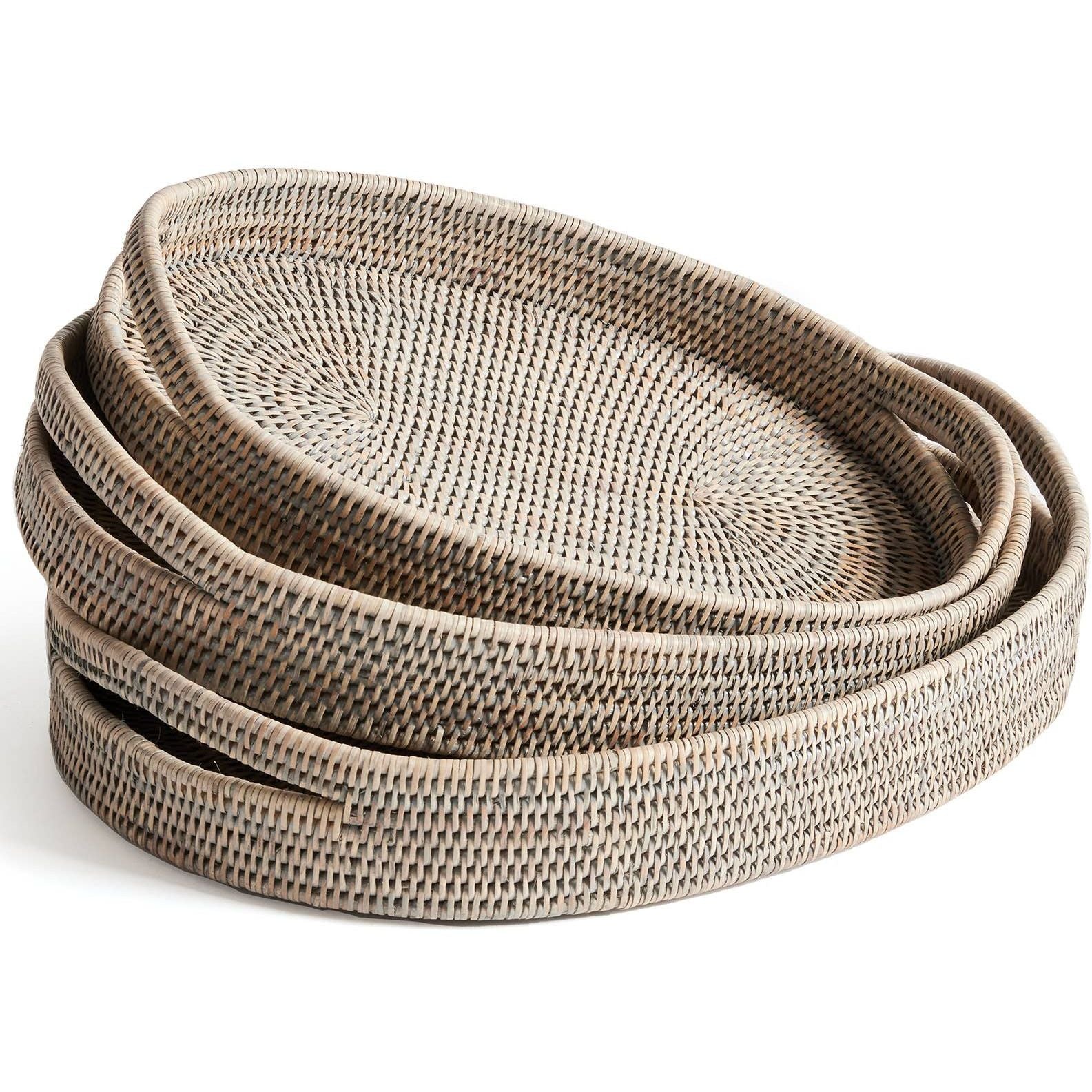Burma Rattan Oval Serving Trays Napa Home & Garden