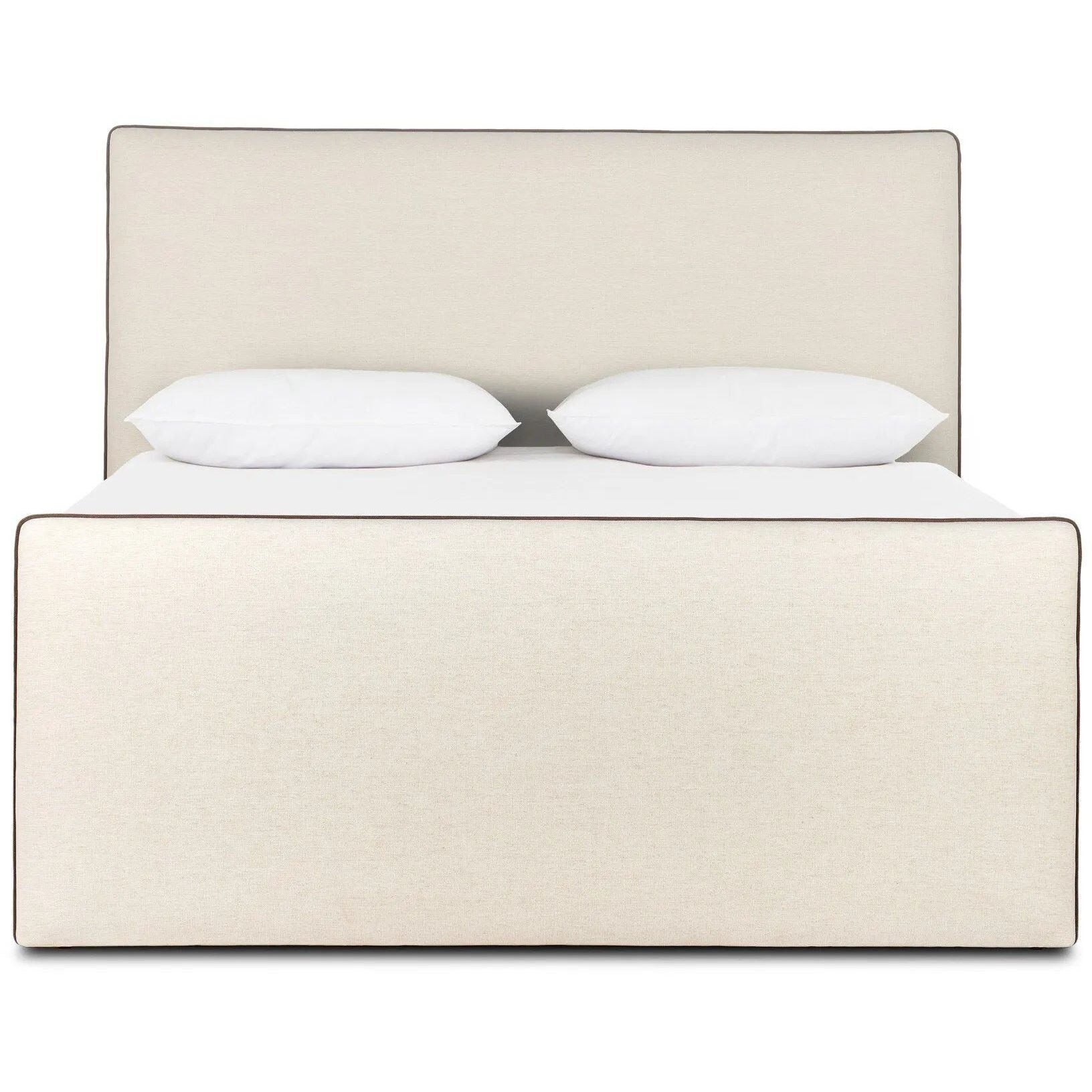 Streamlined with contrast piping, an upholstered bed offers relaxed comfort with an edge of modern detail. Upholstered in Crypton® performance fabric for a perfectly tailored look, the performance fabric is specially engineered for protection against stains, moisture and odor Amethyst Home provides interior design, new home construction design consulting, vintage area rugs, and lighting in the Seattle metro area.