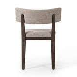 Featuring Cardell Alcala Nickel Dining Chair by Four Hands at Amethyst Home. Burnt parawood forms a curved barrel back for a shapely take on everyday dining, with textural fabric that moves between styles with ease.Overall Dimensions: 24.00"w x 22.50"d x 32.50"hWeight : 16.53 lbsMaterials : 70% Polyester, 20% Viscose (Rayon), 10% Flax/Linen, Solid Parawood, Poplar Plywood. Amethyst Home provides interior design, new construction, custom furniture, and area rugs in the Miami metro area