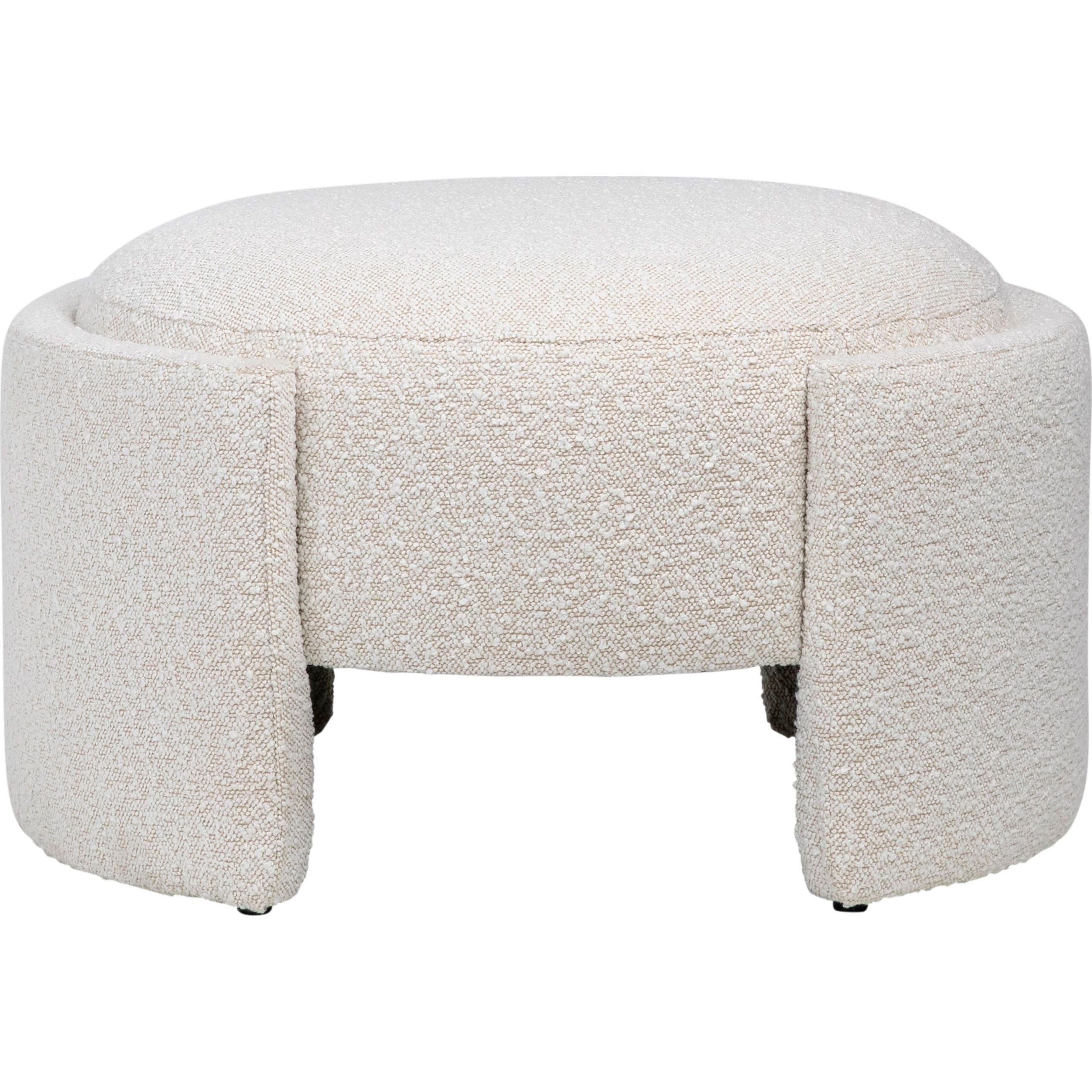 Featuring Casa Ottoman by Dovetail at Amethyst Home. Add a contemporary touch to your seating arrangement with this lovely ottoman. 
33" x 25.5"d x 16.5"Seat Width: 28.5"Material : Boucle UpholsteryWeight : 18.5 lbs
Spot clean with damp rag with fabric safe cleaner. Amethyst Home provides interior design, new home construction design consulting, vintage area rugs, and lighting in the Calabasas metro area.
