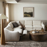 Featuring Crawford Antigo Natural Power Recliner 5-Piece Sectional Sofa by Four Hands at Amethyst Home. A fresh take on the classic recliner sectional. Customize your comfort level with the push of hidden buttons with pieces in our Power Motion collection. Sculpted in light, versatile high-performance fabric. Performance fabrics are specially created to withstand spills, stai. Amethyst Home provides interior design, new construction, custom furniture, and area rugs in the Salt Lake City metro area