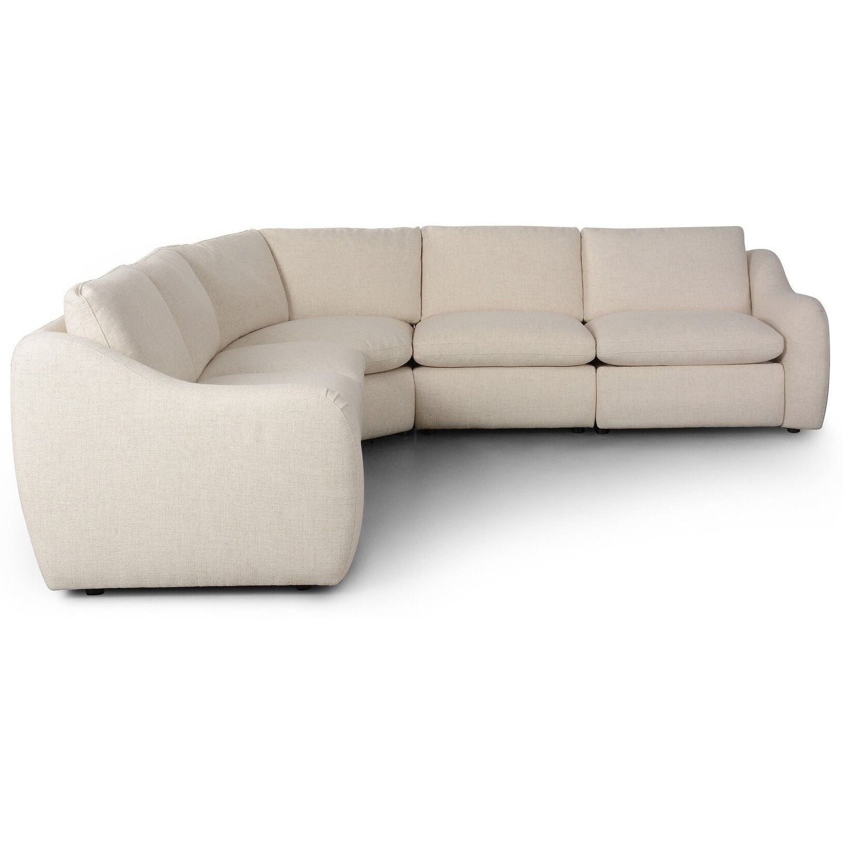 Crawford Antigo Natural Power Recliner 5-Piece Sectional Sofa  Four Hands