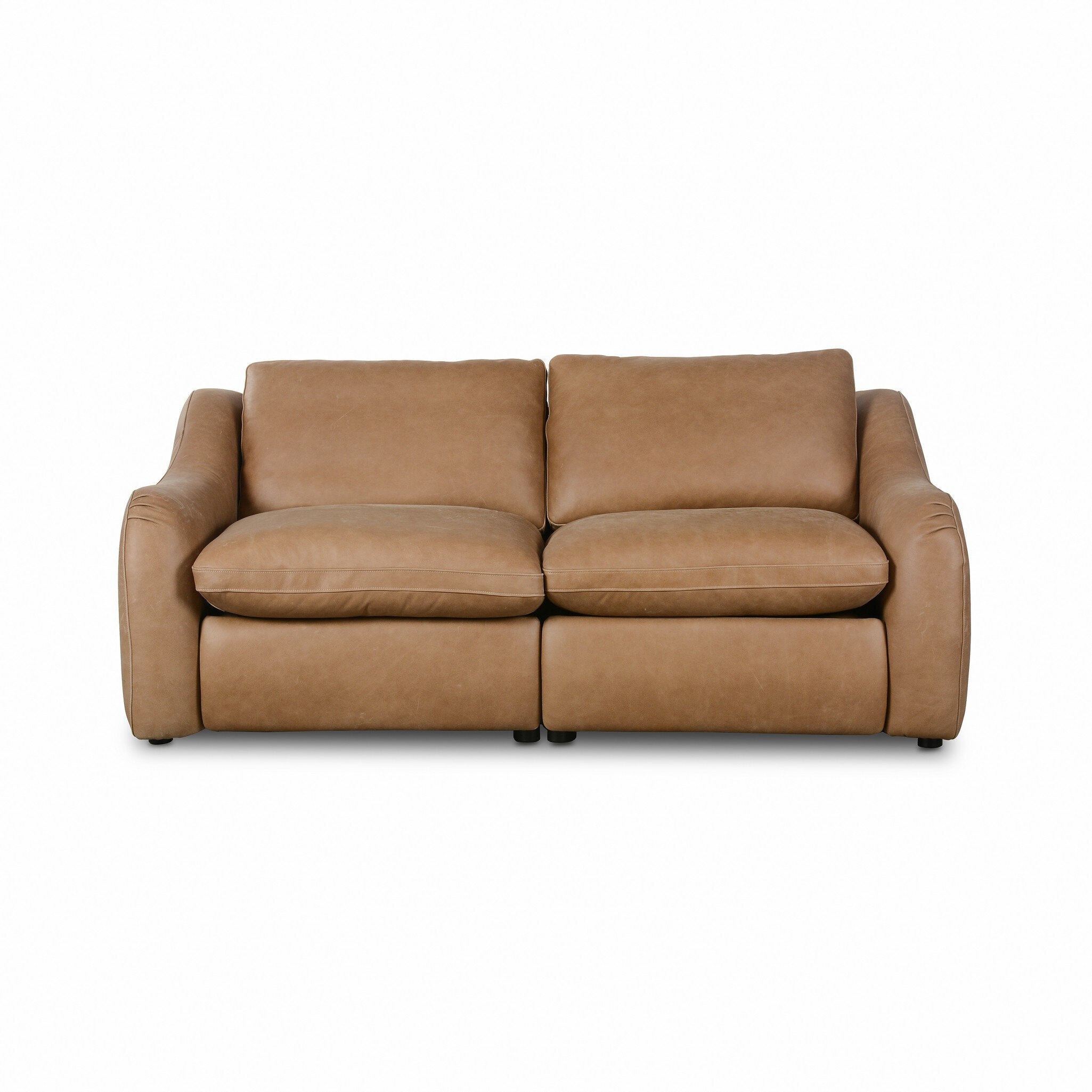 Featuring Crawford Palermo Drift Power Recliner 2-Piece Sectional Sofa by Four Hands at Amethyst Home. A fresh take on the classic recliner. Customize your comfort level with the push of hidden buttons with pieces in our Power Motion collection. Made from caramel top-grain leather. Includes 9'5" power cord. There is a six-motor maximum per power outlet. Each motor comes with a . Amethyst Home provides interior design, new construction, custom furniture, and area rugs in the Laguna Beach metro area