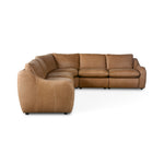 Featuring Crawford Palermo Drift Power Recliner 5-Piece Sectional Sofa by Four Hands at Amethyst Home. A fresh take on the classic recliner sectional. Customize your comfort level with the push of hidden buttons with pieces in our Power Motion collection. Made from caramel top-grain leather. Includes 9'5" power cord. There is a six-motor maximum per power outlet. Each motor come. Amethyst Home provides interior design, new construction, custom furniture, and area rugs in the Kansas City metro area