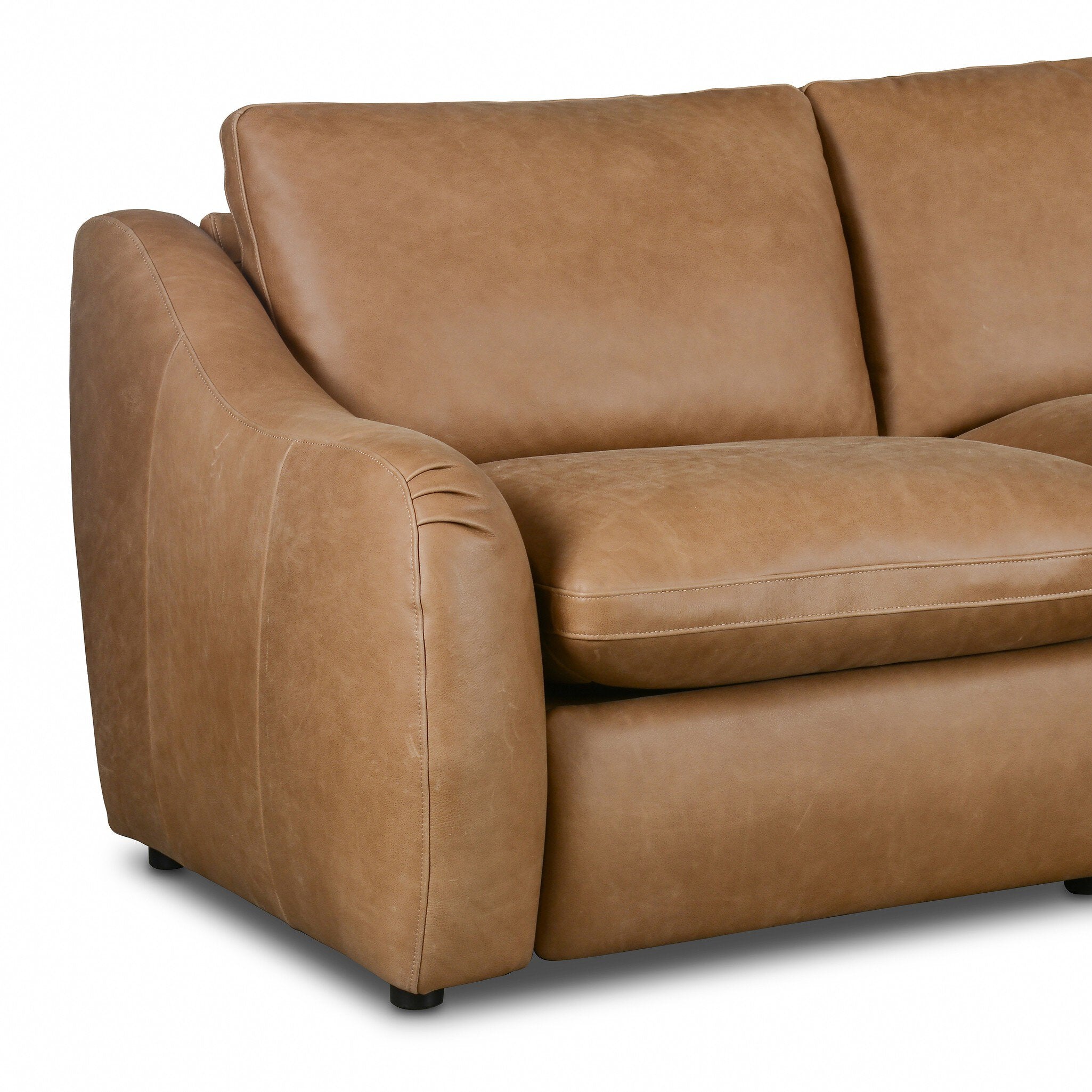 Featuring Crawford Palermo Drift Power Recliner 5-Piece Sectional Sofa by Four Hands at Amethyst Home. A fresh take on the classic recliner sectional. Customize your comfort level with the push of hidden buttons with pieces in our Power Motion collection. Made from caramel top-grain leather. Includes 9'5" power cord. There is a six-motor maximum per power outlet. Each motor comes with. Amethyst Home provides interior design, new construction, custom furniture, and area rugs in the Miami metro area