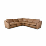 Featuring Crawford Palermo Drift Power Recliner 5-Piece Sectional Sofa by Four Hands at Amethyst Home. A fresh take on the classic recliner sectional. Customize your comfort level with the push of hidden buttons with pieces in our Power Motion collection. Made from caramel top-grain leather. Includes 9'5" power cord. There is a six-motor maximum per power outlet. Each motor comes w. Amethyst Home provides interior design, new construction, custom furniture, and area rugs in the Monterey metro area