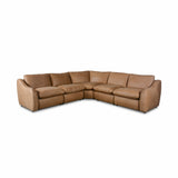 Featuring Crawford Palermo Drift Power Recliner 5-Piece Sectional Sofa by Four Hands at Amethyst Home. A fresh take on the classic recliner sectional. Customize your comfort level with the push of hidden buttons with pieces in our Power Motion collection. Made from caramel top-grain leather. Includes 9'5" power cord. There is a six-motor maximum per power outlet. Each motor comes w. Amethyst Home provides interior design, new construction, custom furniture, and area rugs in the Monterey metro area