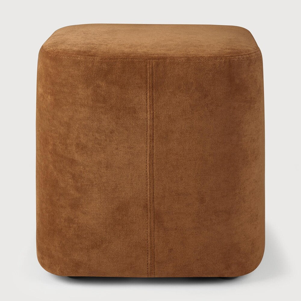 Featuring Cube Cinnamon Pouf by Ethnicraft at Amethyst Home. Elegant style comes with the Cube pouf. Comfortable and sturdy, the Cube is durably crafted using Italian textiles. Warm and timeless tones combine perfectly with other materials to bring a refined yet relaxed aesthetic in modern breakout spaces.Weight : 17 lbDimensions: 17.5 in W  x 17.5 in L x 17 in HAdjustable Feet :. Amethyst Home provides interior design, new construction, custom furniture, and area rugs in the Scottsdale metro area