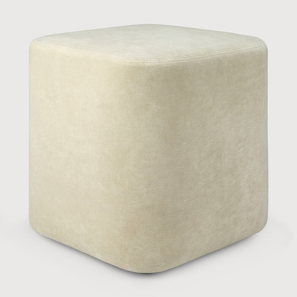 Featuring Cube Sand Pouf by Ethnicraft at Amethyst Home. Elegant style comes with the Cube pouf. Comfortable and sturdy, the Cube is durably crafted using Italian textiles. Warm and timeless tones combine perfectly with other materials to bring a refined yet relaxed aesthetic in modern breakout spaces.Weight : 17 lb Dimensions: 17 in H x 17.5 in L x 17.5 in WAdjustable Feet : NoBrushe. Amethyst Home provides interior design, new construction, custom furniture, and area rugs in the Omaha metro area