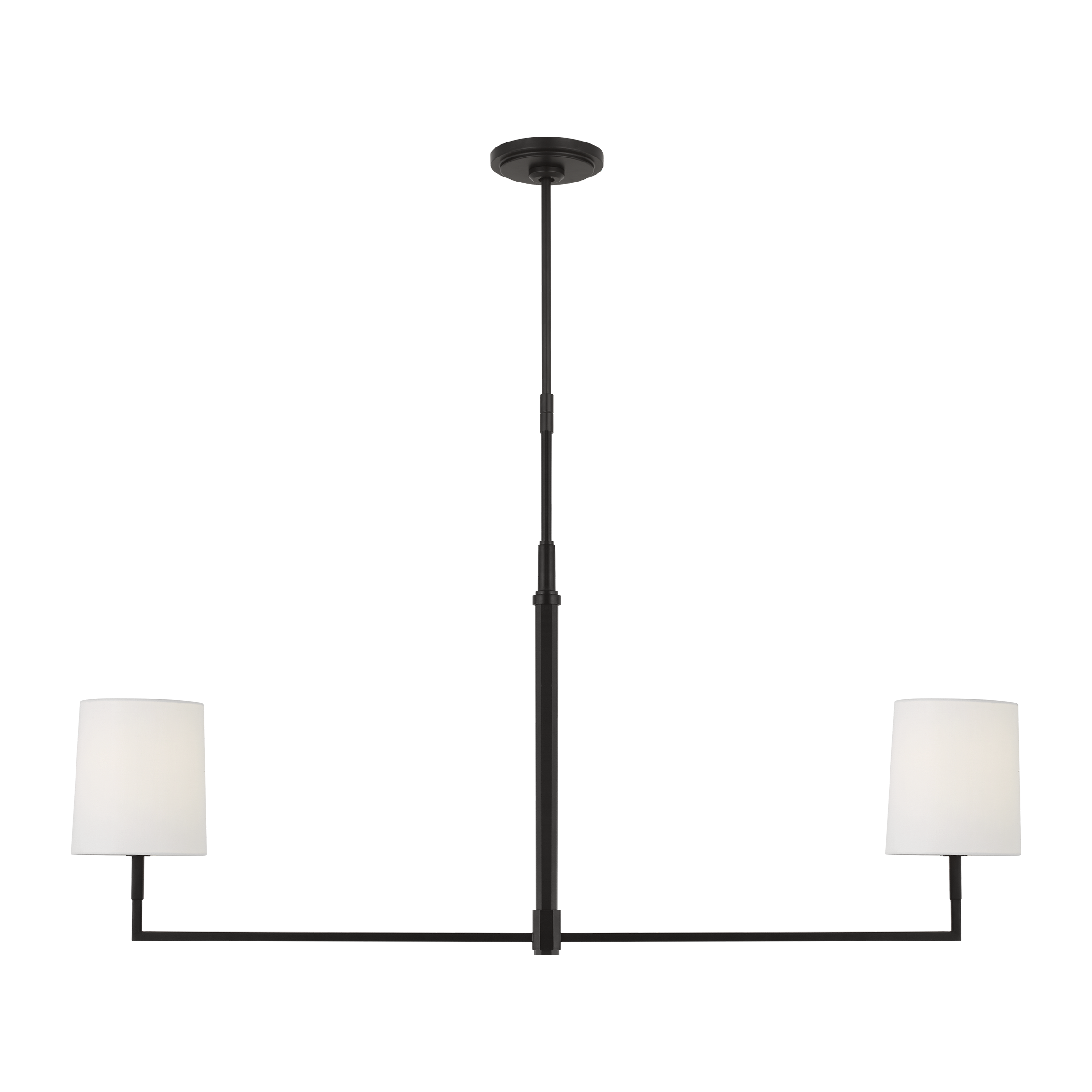 Featuring Danica Large Linear Chandelier Aged Iron by Visual Comfort at Amethyst Home. Elevate your space with the Danica Large Linear Chandelier in Aged Iron. This exquisite chandelier seamlessly combines form and function, with its elegant design and illuminating light. Perfect for creating a luxurious ambiance, this chandelier is the perfect addition to any sophisticated settin. Amethyst Home provides interior design, new construction, custom furniture, and area rugs in the San Diego metro area