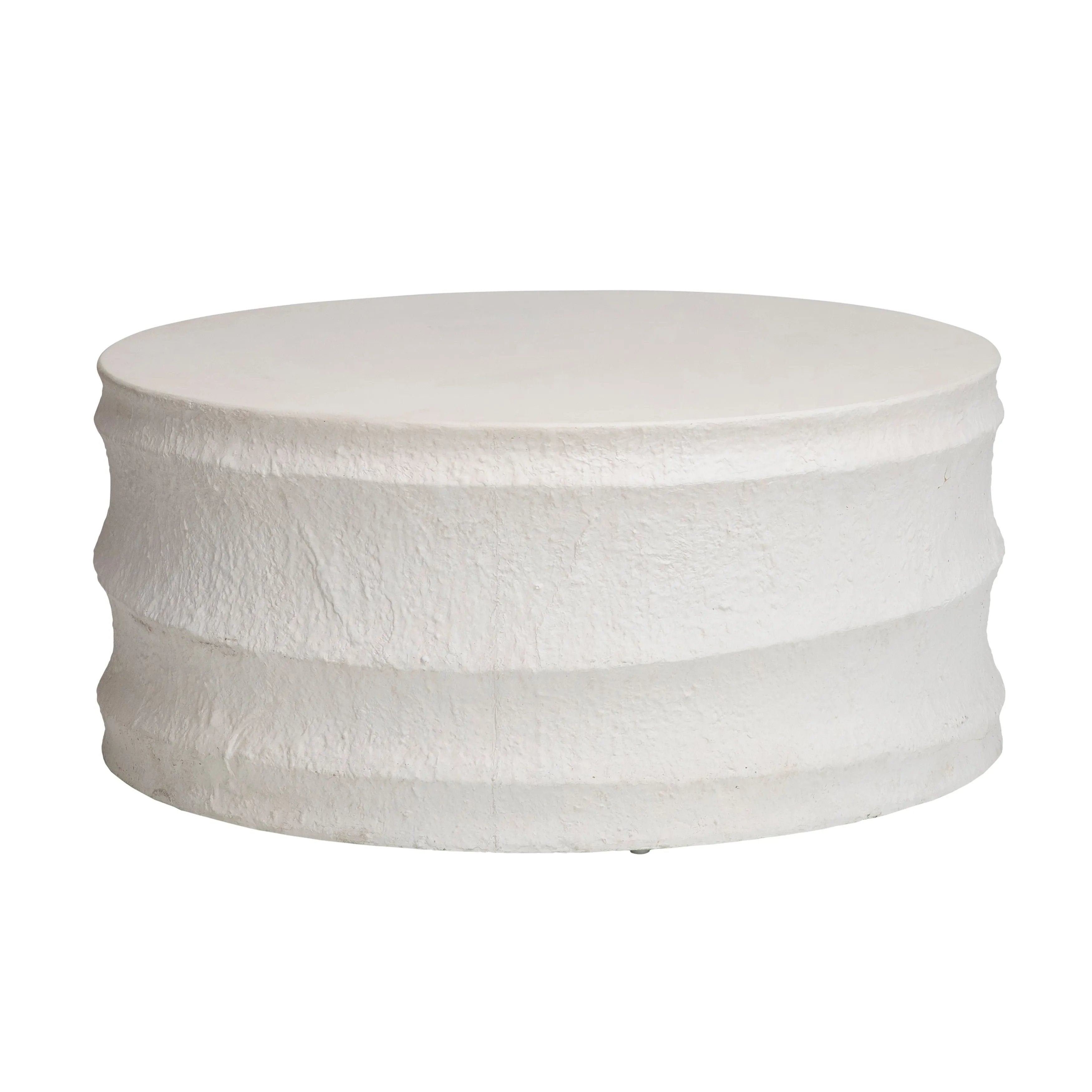 Featuring Adelmo Outdoor Coffee Table by Dovetail at Amethyst Home. A modern design that adds function and focus to your outdoor living space. Our Adelmo Coffee Table is designed with plaster-molded concrete that will last for years. Displaying a stunning white color for a coastal or contemporary touch. Measuring 36” in diameter and 16” tall, the ideal size. Amethyst Home provides interior design, new home construction design consulting, vintage area rugs, and lighting in the Nashville metro area.