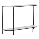 Featuring Brian Console Table by Dovetail at Amethyst Home. Expertly crafted, the Brian Console Table offers both style and function to any living space. Its sleek design adds a touch of elegance, while the solid wood construction ensures durability for daily use. Use it as a statement piece or for practical storage, the possibilities are endless.
Overall Dim. Amethyst Home provides interior design, new home construction design consulting, vintage area rugs, and lighting in the Houston metro area.