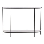 Featuring Brian Console Table by Dovetail at Amethyst Home. Expertly crafted, the Brian Console Table offers both style and function to any living space. Its sleek design adds a touch of elegance, while the solid wood construction ensures durability for daily use. Use it as a statement piece or for practical storage, the possibilities are endless.
Overall Dimen. Amethyst Home provides interior design, new home construction design consulting, vintage area rugs, and lighting in the Tampa metro area.