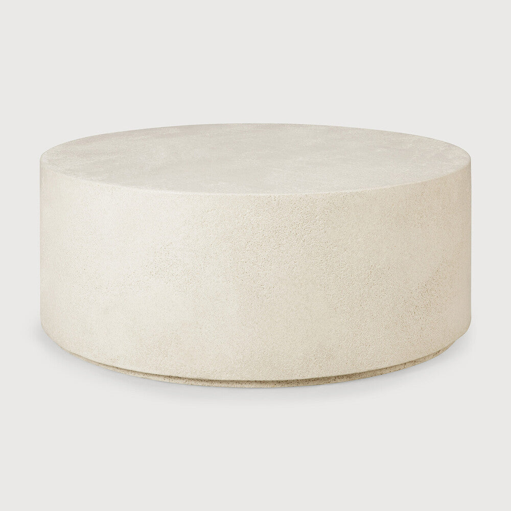 Featuring Elements Microcement Round Coffee Table by Ethnicraft at Amethyst Home. Elegant simplicity forms the basis of the Elements collection. Seamless and softened forms blend perfectly with textural character at the expert hands of artisans. Each piece offers a slightly unique identity with a high-performing, fine, earthy stone finish. Elements make a durable and stylish addition . Amethyst Home provides interior design, new construction, custom furniture, and area rugs in the Tampa metro area
