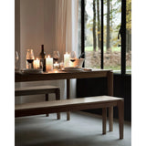 Featuring Bok Teak Bench by Ethnicraft at Amethyst Home. Reminiscent of a goat's curved horns, the Bok collection combines sculptural elegance and contemporary crafting into a graceful and airy form. The Bok bench will pair perfectly with the Bok dining table. But also, as a stand-alone against a wall, in a hallway, or at the end of a bed.Adjustable Feet : N. Amethyst Home provides interior design, new home construction design consulting, vintage area rugs, and lighting in the Monterey metro area.