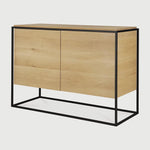Featuring Monolit Sideboard by Ethnicraft at Amethyst Home. Practicality without sacrificing style. The contrasting characteristics of wood and the rectangular metal frame of the Monolit sideboard create a unique backdrop for all modern media equipment.
Dimensions: 20.5" L x 46" W x 33" H 
Adjustable Shelves : YesAnti-tipping mechanism : YesBrushed : This fin. Amethyst Home provides interior design, new home construction design consulting, vintage area rugs, and lighting in the Houston metro area.