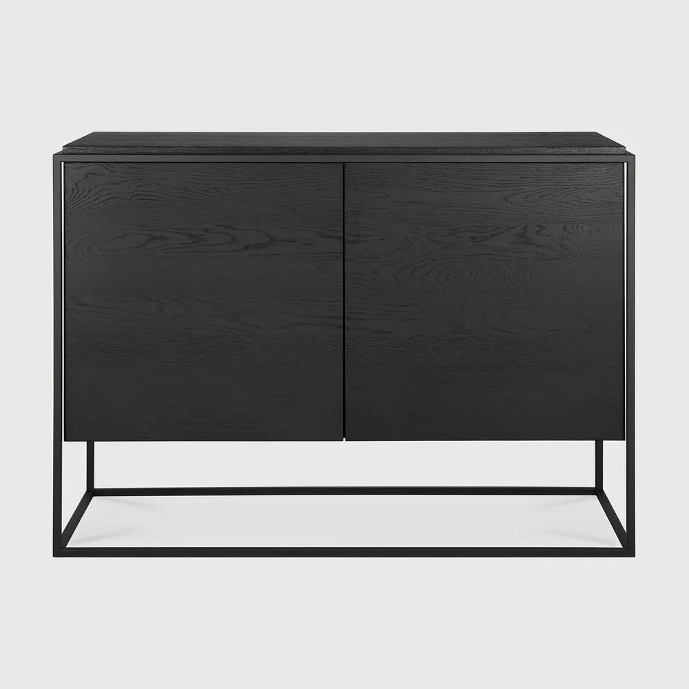 Featuring Monolit Sideboard by Ethnicraft at Amethyst Home. Practicality without sacrificing style. The contrasting characteristics of wood and the rectangular metal frame of the Monolit sideboard create a unique backdrop for all modern media equipment.
Dimensions: 20.5" L x 46" W x 33" H 
Adjustable Shelves : YesAnti-tipping mechanism : YesBrushed : This f. Amethyst Home provides interior design, new home construction design consulting, vintage area rugs, and lighting in the San Diego metro area.