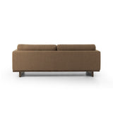 Featuring Everly Antwerp Cafe Sofa by Four Hands at Amethyst Home. Classic goes contemporary. A brown-finished parawood base supports low, deep seating of high-performance fabric, with track arms for a clean touch.Overall Dimensions: 84.00"w x 43.00"d x 32.00"hWeight : 132.28 lbsMaterials : 39% Linen, 35% Cotton, 26% Polyester, Solid Parawood, 100% Polyester. Amethyst Home provides interior design, new construction, custom furniture, and area rugs in the Seattle metro area