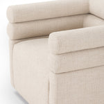 Featuring Evie Hampton Cream Swivel Chair by Four Hands at Amethyst Home. Atop a 360-degree swivel, cleanly shaped seating is upholstered in cream-colored performance fabric, for a sensible spin on modern styling.Overall Dimensions: 32.25"w x 30.00"d x 26.75"hWeight : 87.08 lbsMaterials : 97% Polyester, 2% Viscose (Rayon), 1% Flax/Linen, Poplar Plywood, 100% Polyester. Amethyst Home provides interior design, new construction, custom furniture, and area rugs in the Omaha metro area