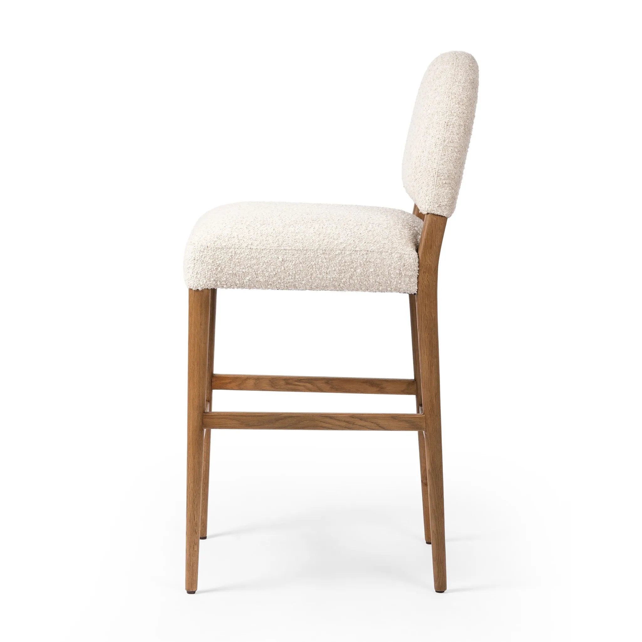 Featuring Abilene Somerton Ash Bar + Counter Stool by Four Hands at Amethyst Home. A heritage design gets a modern twist. Simple tapered legs of warm oak mark this dining room chair's traditional form, while an arched seat back with off-white upholstery updates this comfortable seating style, perfectly sized for the counter. Performance fabrics are special. Amethyst Home provides interior design, new home construction design consulting, vintage area rugs, and lighting in the Alpharetta metro area.