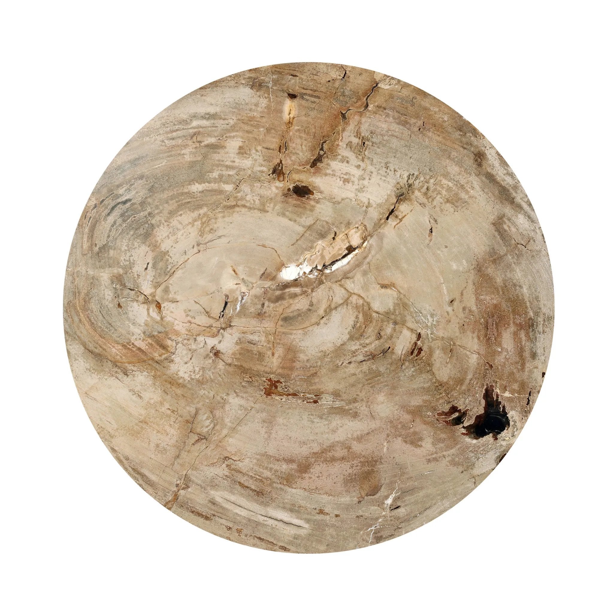 Featuring Aida Light Petrified Wood End Table by Four Hands at Amethyst Home. A perfectly scaled end table of petrified wood is an instant head turner, bringing an earthen look to your space.Overall Dimensions: 24.00"w x 24.00"d x 22.00"hWeight : 124.56 lbsMaterials: Petrified Wood. Amethyst Home provides interior design, new home construction design consulting, vintage area rugs, and lighting in the Boston metro area.