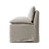 Featuring Andre Slipcovered Linen Dining Banquette Bench by Four Hands at Amethyst Home. Introduce laidback style to your dining area with the Andre Broadway Stone Slipcover Dining Bench. This versatile 51" bench is perfect for seating multiple guests or using as a sleek storage solution. Made with high-quality materials, it offers both durability and style. Amethyst Home provides interior design, new home construction design consulting, vintage area rugs, and lighting in the Calabasas metro area.