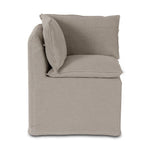 Featuring Andre Slipcovered Linen Dining Banquette Corner by Four Hands at Amethyst Home. This Andre Broadway Stone Slipcover Dining Corner Piece is the perfect solution for your dining needs. With its versatile design and comfortable sofa feature, it offers both style and functionality. Made with quality materials, it provides durability and long-lasting u. Amethyst Home provides interior design, new home construction design consulting, vintage area rugs, and lighting in the Charlotte metro area.