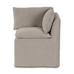 Featuring Andre Slipcovered Linen Dining Banquette Corner by Four Hands at Amethyst Home. This Andre Broadway Stone Slipcover Dining Corner Piece is the perfect solution for your dining needs. With its versatile design and comfortable sofa feature, it offers both style and functionality. Made with quality materials, it provides durability and long-lasting us. Amethyst Home provides interior design, new home construction design consulting, vintage area rugs, and lighting in the Portland metro area.