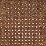 Mixed materials refresh a retro style. Cane frames performance fabric seating with slight distressing, bringing more character to the seat. Performance fabrics are specially created to withstand spills, stains, high traffic and wear, ensuring long-term comfort and unmatched durability. Amethyst Home provides interior design, new home construction design consulting, vintage area rugs, and lighting in the Boston metro area.