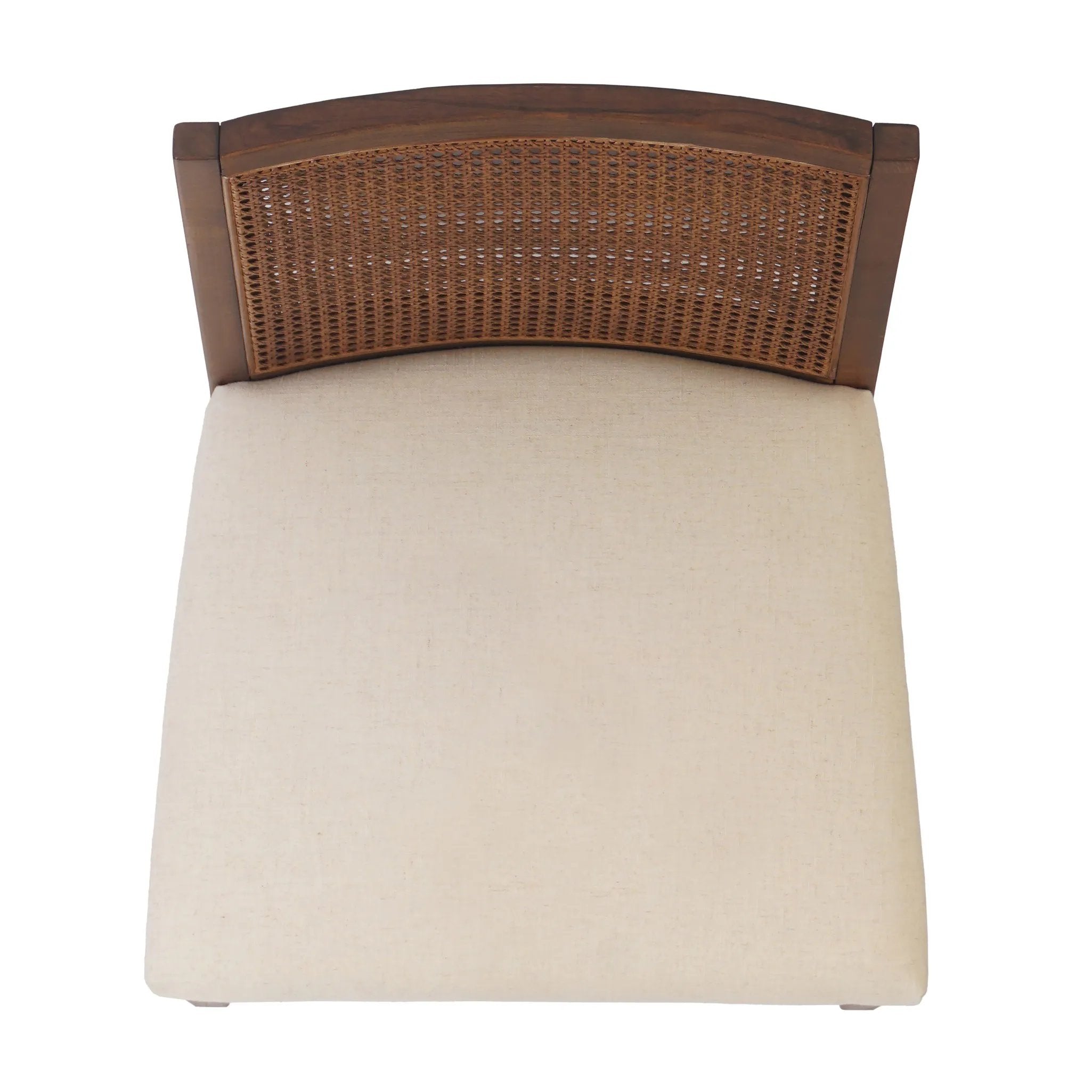 Featuring Antonia Savile Flax Cane Armless Dining Chair by Four Hands at Amethyst Home. Mixed materials refresh a retro style. Cane frames performance fabric seating with slight distressing, bringing more character to the seat. Performance fabrics are specially created to withstand spills, stains, high traffic and wear, ensuring long-term comfort and unmat. Amethyst Home provides interior design, new home construction design consulting, vintage area rugs, and lighting in the Scottsdale metro area.