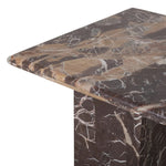 Featuring Arum Merlot Marble Desk by Four Hands at Amethyst Home. Made entirely from solid marble, a stately, sculptural desk makes a major style statement.Overall Dimensions: 60.00"w x 30.00"d x 30.00"hWeight : 257.60 lbsMaterials: Solid Marble. Amethyst Home provides interior design, new home construction design consulting, vintage area rugs, and lighting in the Alpharetta metro area.